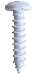 #14 x 1" SS Pan Head Screws (White)