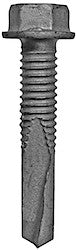 #12 x 1 1/4" Silver Climaseal Hex Washer Head Tek 4 Screws