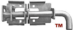 Embassy 1" MS Heavy Duty Slide Bolt Latch Galvanized