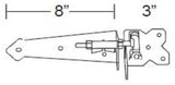 3" SS Residential Strap Style Hinge